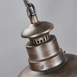 udendørs hængelampe Eddie, rust, metal, IP44, E27^Lindby Online