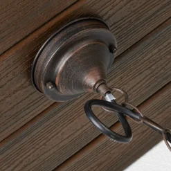 udendørs hængelampe Eddie, rust, metal, IP44, E27^Lindby Online