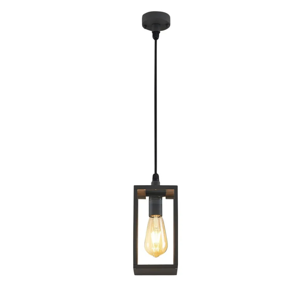 Lindby Udendørs Pendellamper>udendørs hængelampe Filimon, antracit, 22 cm, IP44, E27