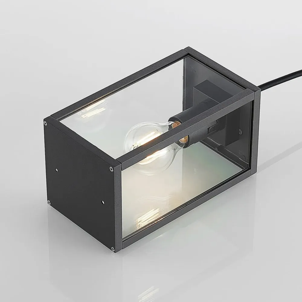 Lindby Udendørs Pendellamper>udendørs hængelampe Filimon, antracit, 22 cm, IP44, E27