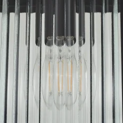 udendørs hængelampe Bolgar, sort, metal, glas^Lindby Clearance