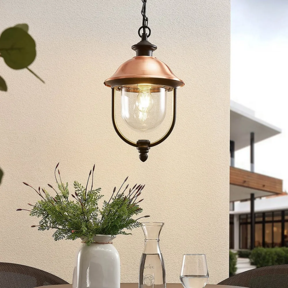 udendørs hængelampe Clint, metal, saltvandsresistent, E27^Lindby Online