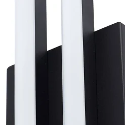 udendørs LED-væglampe Abelia, sort, aluminium, stål^Lindby Online