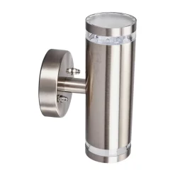 Lindby udendørs LED-væglampe Tiberius, stål, op/ned, IP44