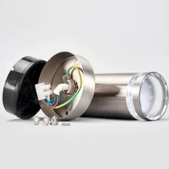 Lindby udendørs LED-væglampe Tiberius, stål, op/ned, IP44