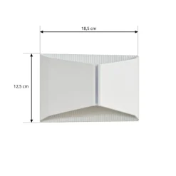 udendørs LED-væglampe Anlira, hvid, op og ned, IP65^Lindby Outlet