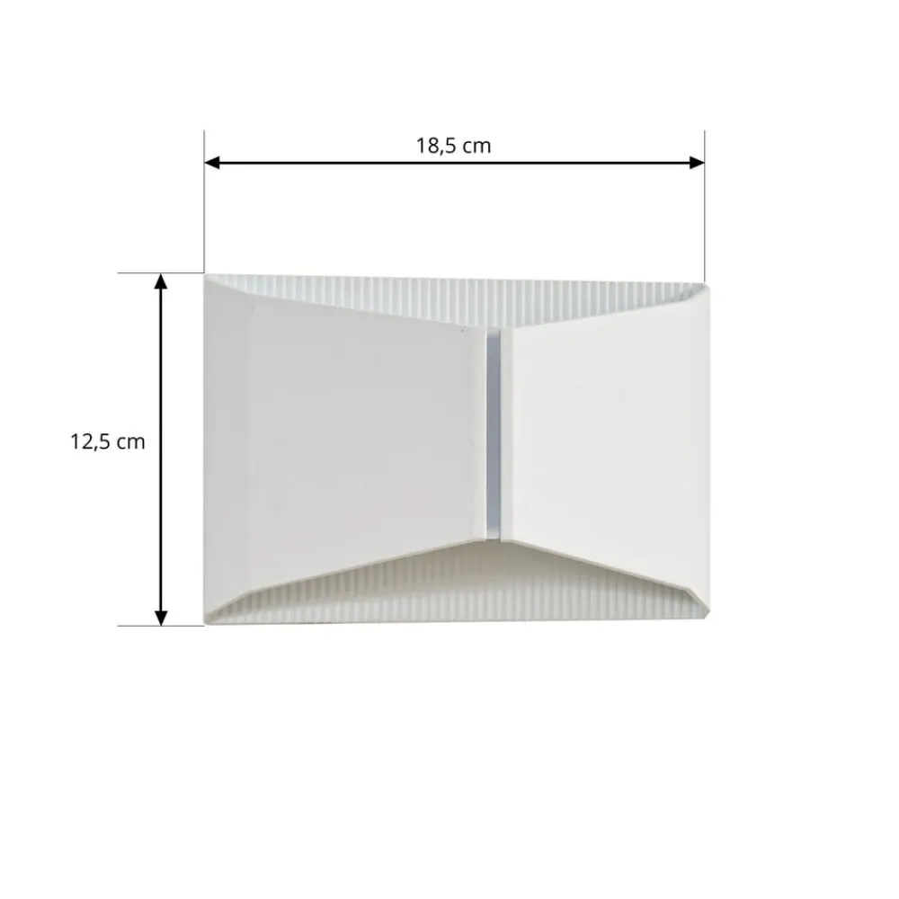 udendørs LED-væglampe Anlira, hvid, op og ned, IP65^Lindby Outlet