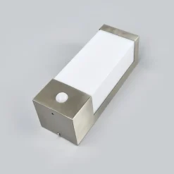 udendørs LED-væglampe Severina, 25 cm, sensor, stål^Lindby New