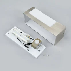 udendørs LED-væglampe Severina, 25 cm, sensor, stål^Lindby New