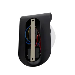 udendørs LED-væglampe Lacie, sensor, sort/hvid, aluminium^Lindby New