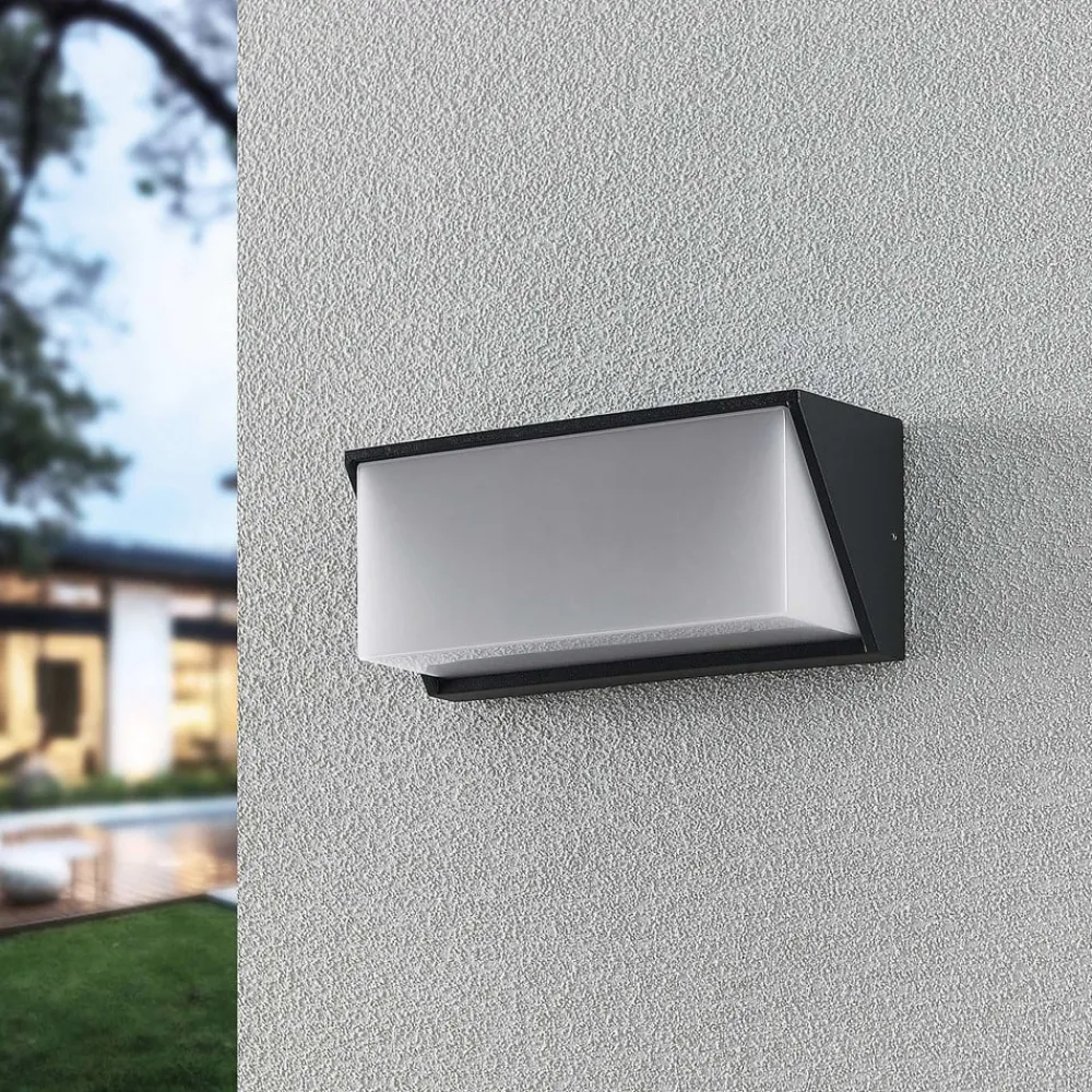udendørs LED-væglampe Malim, 25 cm, antracit, IP65^Lindby Outlet