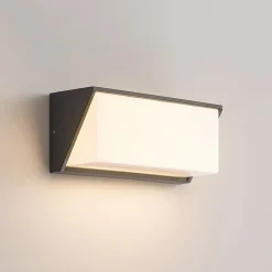 udendørs LED-væglampe Malim, 25 cm, antracit, IP65^Lindby Outlet