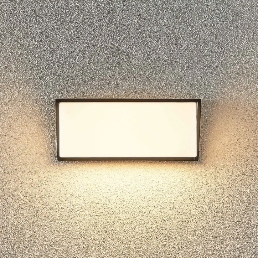 udendørs LED-væglampe Malim, 25 cm, antracit, IP65^Lindby Outlet