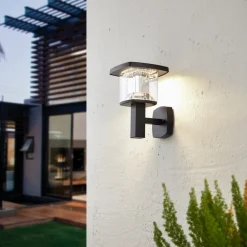 udendørs LED-væglampe Askan, 24 cm, stål, IP44^Lindby Outlet