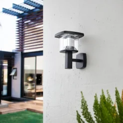 udendørs LED-væglampe Askan, 24 cm, stål, IP44^Lindby Outlet