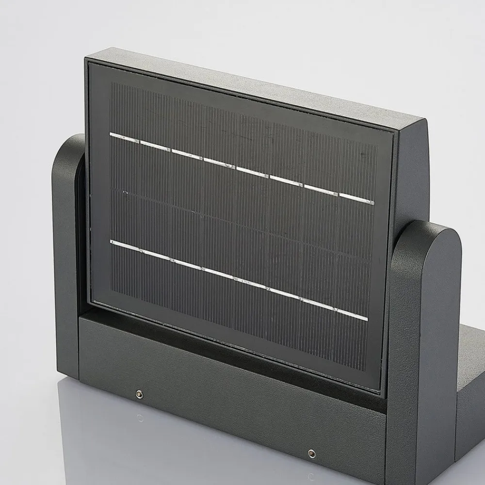 udendørs LED-væglampe Sherin, antracit, sensor^Lindby New