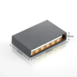 udendørs LED-væglampe Jarte, sæt med 3, op/ned, IP65^Lindby Discount