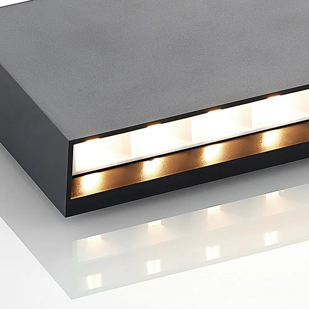 udendørs LED-væglampe Jarte, sæt med 3, op/ned, IP65^Lindby Discount