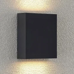 udendørs LED-væglampe Ugar, 13 cm, antracit, op/ned^Lindby Sale