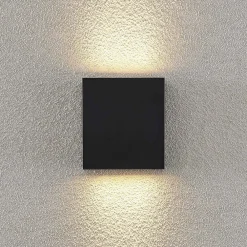 udendørs LED-væglampe Ugar, 13 cm, antracit, op/ned^Lindby Sale
