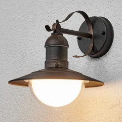 udendørs LED-væglampe Clea, bredde 24 cm, metal^Lindby New