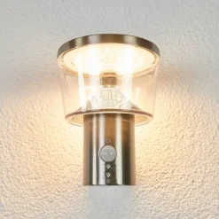 udendørs LED-væglampe Antje, bevægelsessensor, IP44^Lindby New