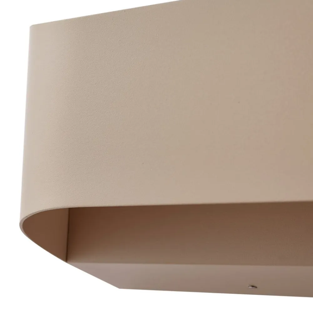 udendørs LED-væglampe Lenore, beige, metal, 36,5 cm^Lindby