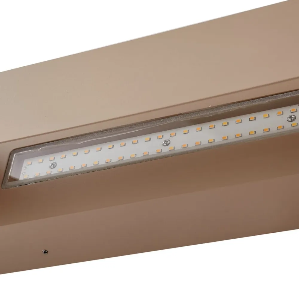 udendørs LED-væglampe Lenore, beige, metal, 36,5 cm^Lindby