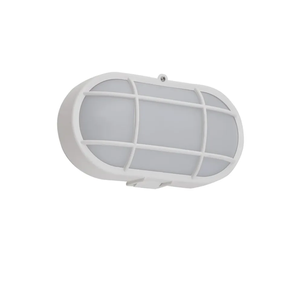 Lindby udendørs LED-væglampe Alisha, hvid, plast, IP54