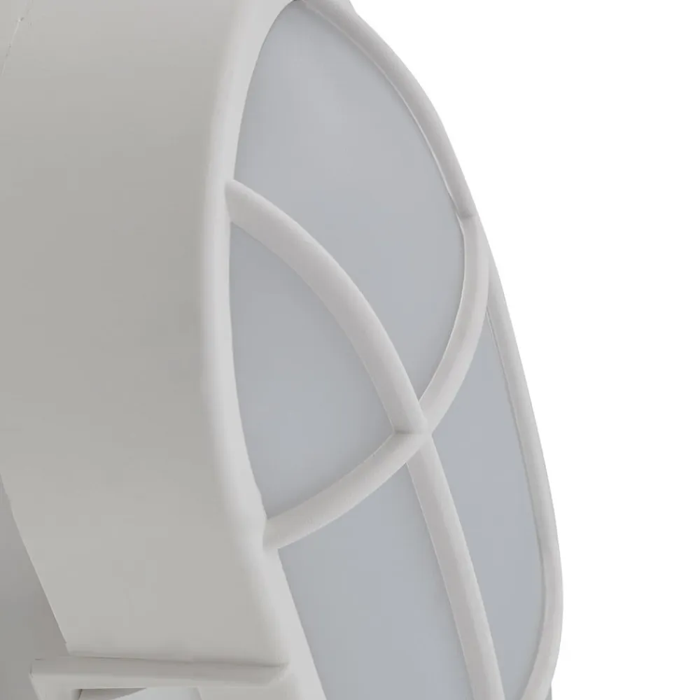 Lindby udendørs LED-væglampe Alisha, hvid, plast, IP54