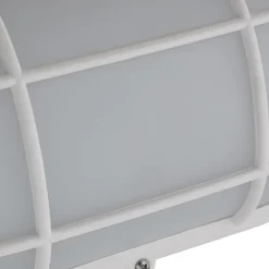 Lindby udendørs LED-væglampe Alisha, hvid, plast, IP54