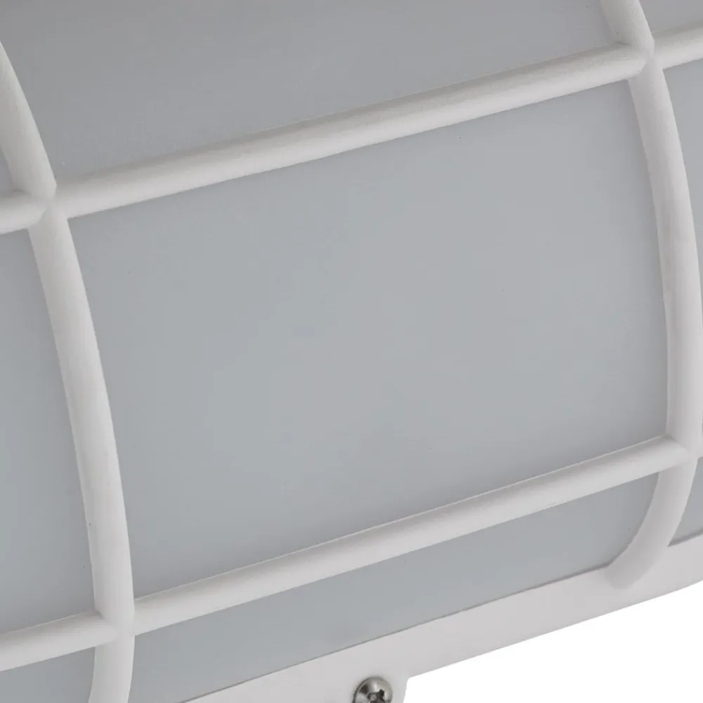 Lindby udendørs LED-væglampe Alisha, hvid, plast, IP54