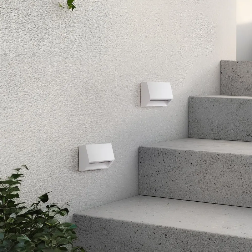 udendørs LED-væglampe Appeso, bredde 10 cm, sæt med 2 stk^Lindby Discount