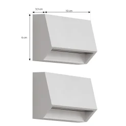 udendørs LED-væglampe Appeso, bredde 10 cm, sæt med 2 stk^Lindby Discount