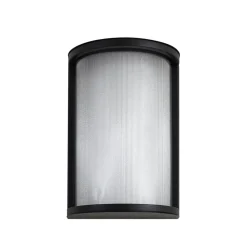 udendørs LED-væglampe Calvik, sort, riflet, IP44^Lindby New