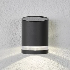 udendørs LED-væglampe Melinda, 9 cm, stål^Lindby Best