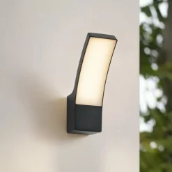 Lindby udendørs LED-væglampe Ilvita, antracit, metal, IP54