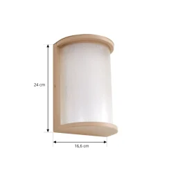 udendørs LED-væglampe Calvik, beige, riflet, IP44^Lindby Clearance