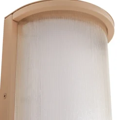 udendørs LED-væglampe Calvik, beige, riflet, IP44^Lindby Clearance