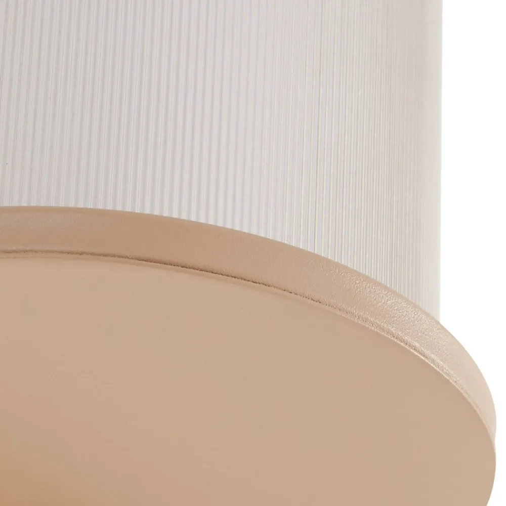 udendørs LED-væglampe Calvik, beige, riflet, IP44^Lindby Clearance