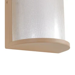 udendørs LED-væglampe Calvik, beige, riflet, IP44^Lindby Clearance