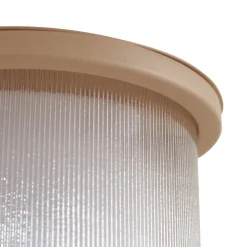 udendørs LED-væglampe Calvik, beige, riflet, IP44^Lindby Clearance