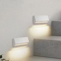 udendørs LED-væglampe Appeso, længde 22 cm, sæt med 2 stk^Lindby Discount