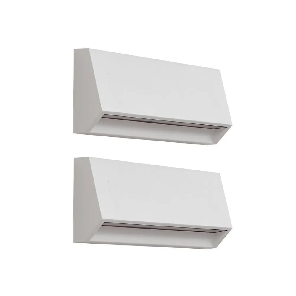 udendørs LED-væglampe Appeso, længde 22 cm, sæt med 2 stk^Lindby Discount