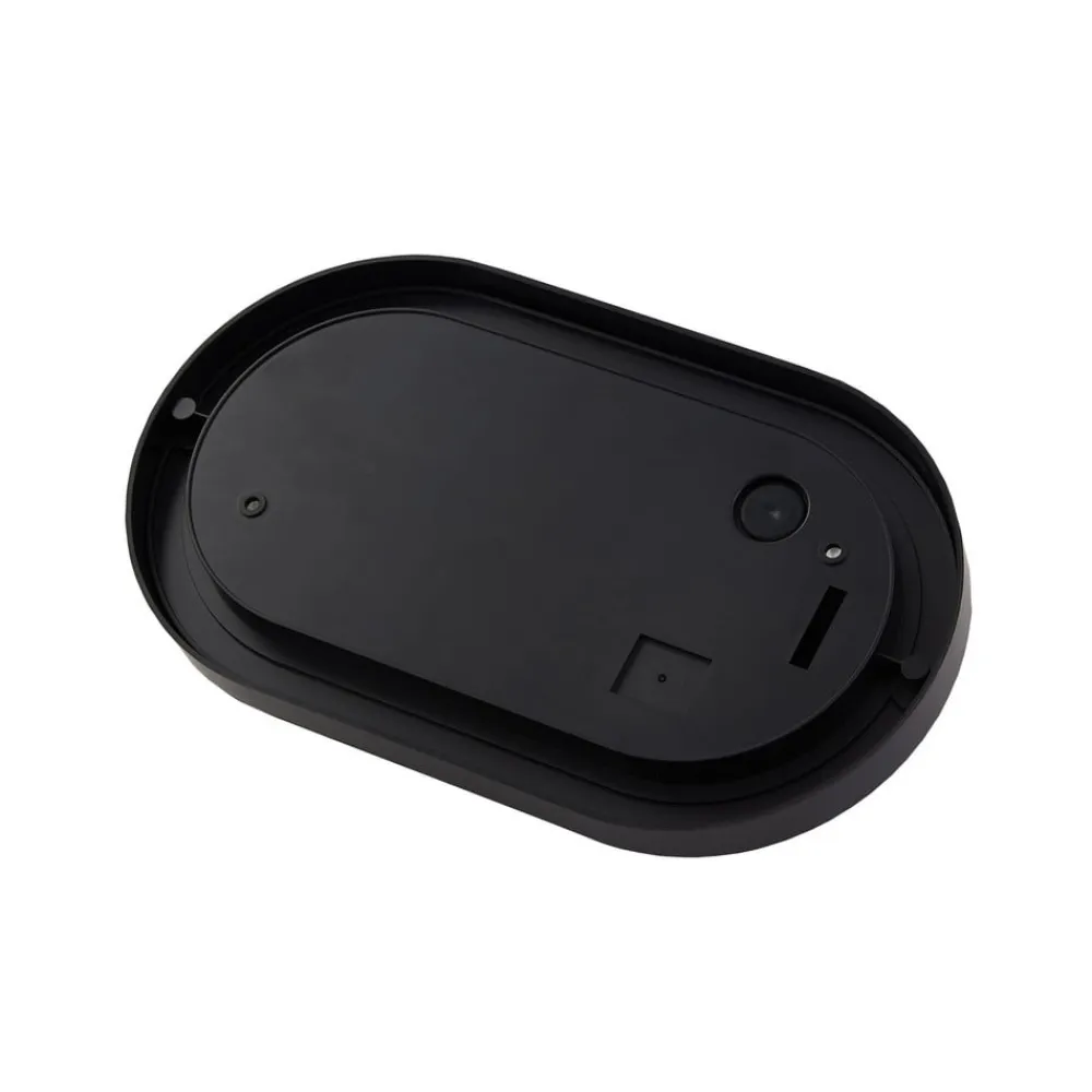 Lindby udendørs væglampe Adita, sort, ABS, højde 16,3 cm