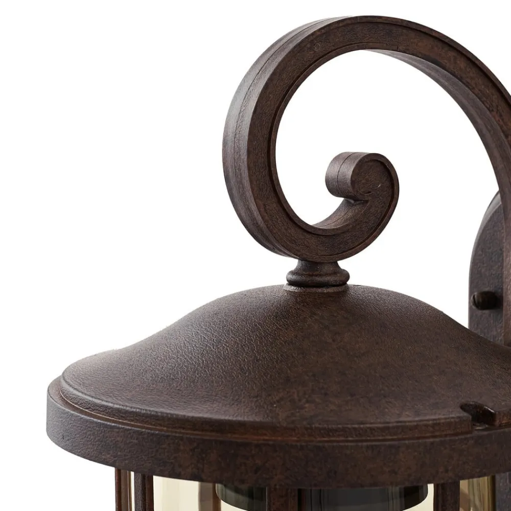 Lindby Terrassebelysning|Væglamper>udendørs væglampe Ankea, rust/amber, 37 cm, IP23, E27