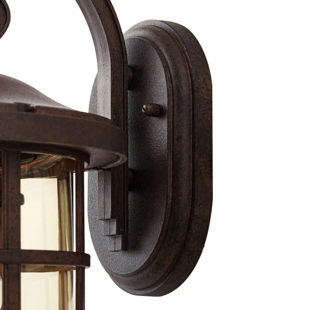 Lindby Terrassebelysning|Væglamper>udendørs væglampe Ankea, rust/amber, 37 cm, IP23, E27