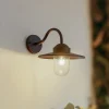 Lindby Terrassebelysning|Væglamper>udendørs væglampe Bilma, rustfarvet, glas, 29 cm