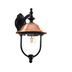 Lindby udendørs væglampe Clint, kobber, nedadrettet, IP44