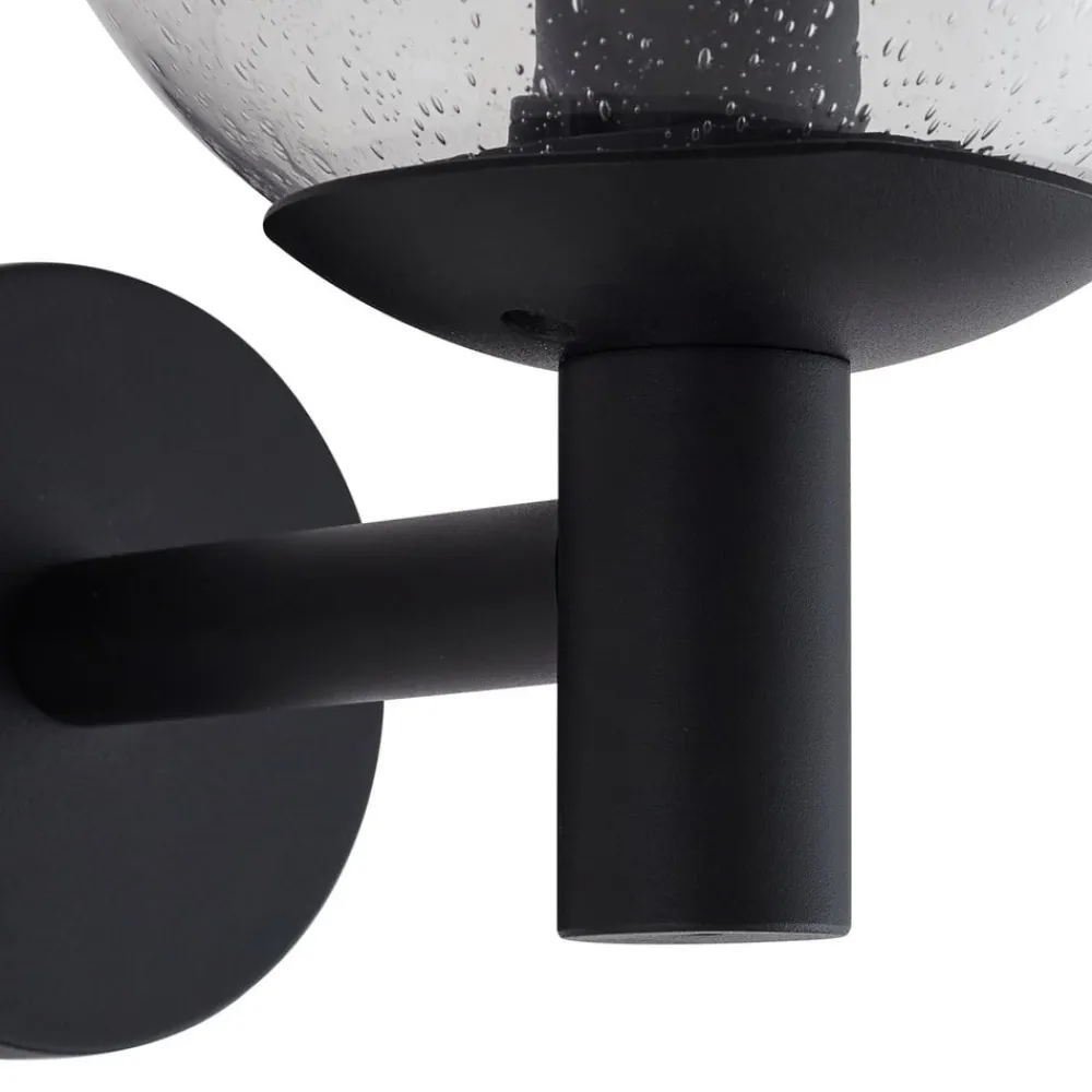 Lindby udendørs væglampe Dangan, klar, glas, Ø 20 cm